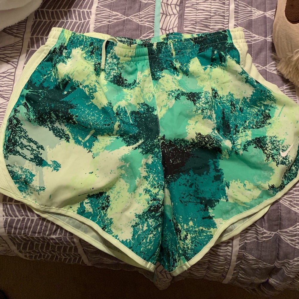 Green Nike shorts